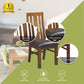 Birdsville PU Seat Dining Chair Set of 2 Solid Ash Wood Dining Furniture -Brown