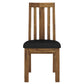 Birdsville PU Seat Dining Chair Set of 2 Solid Ash Wood Dining Furniture -Brown