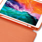 IPad 10.2 2019 7th Pencil Holder Slim Smart TPU Soft Case Orange