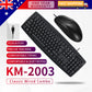 Classic Desktop PC Laptop Wired Combination Mouse Keyboard Interface Black Sets