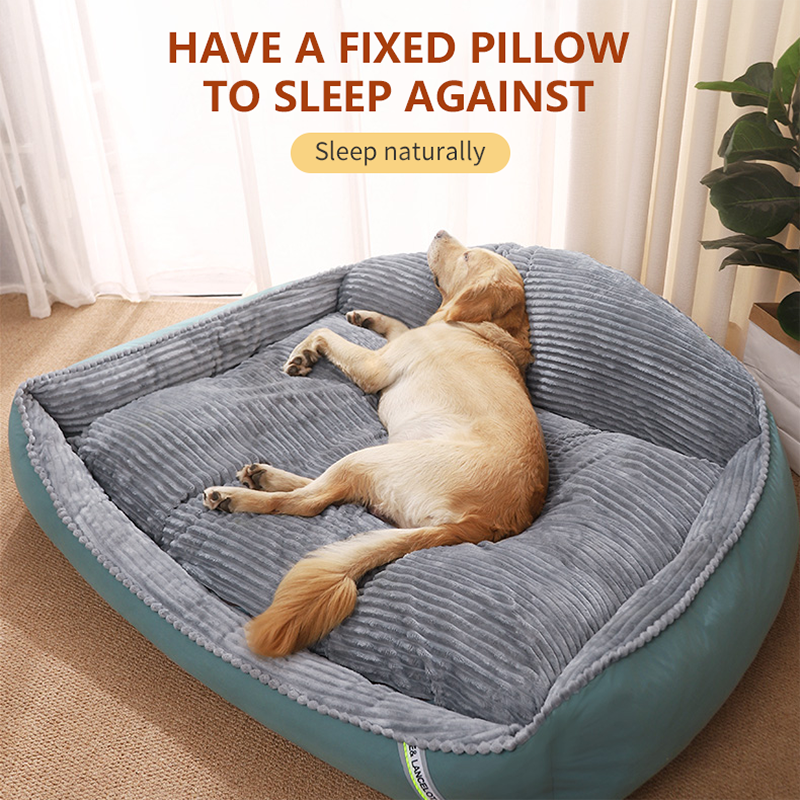 Large Pet Dog Bed Soft Warm Removable Washable High Back Mattress Puppy Mat M