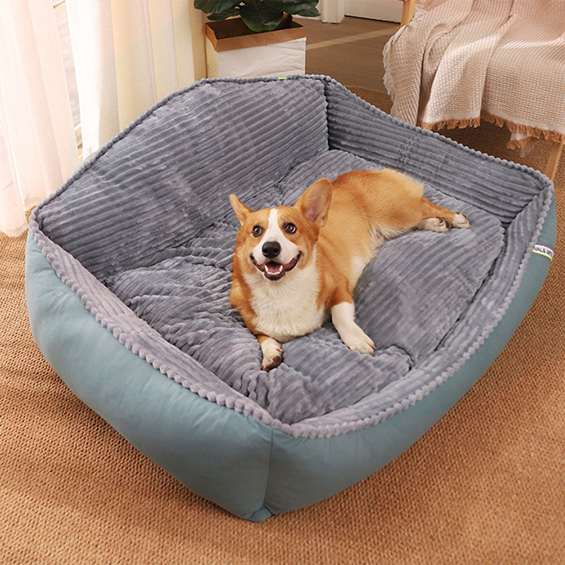 Large Pet Dog Bed Soft Warm Removable Washable High Back Mattress Puppy Mat M