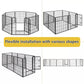Heavy Duty Comfortable Pet Dog Game Fence Foldable 8 Panel Metal Dog Fence Black