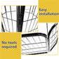Heavy Duty Comfortable Pet Dog Game Fence Foldable 8 Panel Metal Dog Fence Black