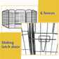 Heavy Duty Comfortable Pet Dog Game Fence Foldable 8 Panel Metal Dog Fence Black