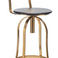 Gold Black Swivel Kitchen Bar Stool Chair with High Back in Netted Design Frame