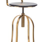 Gold Black Swivel Kitchen Bar Stool Chair with High Back in Netted Design Frame