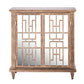 Sideboard Buffet Cabinet Storage with Mirrored Glass Doors in French Brass Finish
