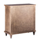 Sideboard Buffet Cabinet Storage with Mirrored Glass Doors in French Brass Finish