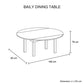 Dining Table in Round Shape High Glossy MDF Wooden Base Combination of Black & White Colour