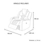 3+2+1 Seater Electric Recliner Stylish Rhino Fabric Black Lounge Armchair with LED Features