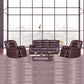 3+1+1 Seater Recliner Sofa In Faux Leather Lounge Couch in Brown