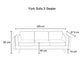 3+2+1 Seater Sofa Beige Fabric Lounge Set for Living Room Couch with Wooden Frame