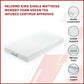 Palermo King Single Mattress Memory Foam Green Tea Infused CertiPUR Approved