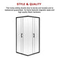 800 x 800mm Sliding Door Nano Safety Glass Shower Screen By Della Francesca