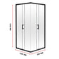 800 x 1200mm Sliding Door Nano Safety Glass Shower Screen By Della Francesca