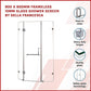 900 x 900mm Frameless 10mm Glass Shower Screen By Della Francesca
