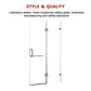90 x 200cm Wall to Wall Frameless Shower Screen 10mm Glass By Della Francesca