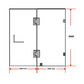 90 x 200cm Wall to Wall Frameless Shower Screen 10mm Glass By Della Francesca