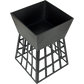 Black Fire Pit Square Log Patio Garden Heater Outdoor Table Top BBQ Camping