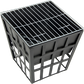 Black Fire Pit Square Log Patio Garden Heater Outdoor Table Top BBQ Camping