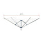 4 Arm Rotary Garden Washing Line Clothes Airer Dryer Outdoor Spike 40m Length