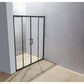 1400-1600mm Sliding Door Safety Glass Shower Screen Black By Della Francesca