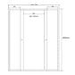 1400-1600mm Sliding Door Safety Glass Shower Screen Black By Della Francesca