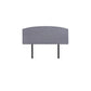 Linen Fabric Double Bed Curved Headboard Bedhead - Slate Ash