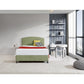 Linen Fabric Double Bed Curved Headboard Bedhead - Olive Green