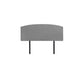 Linen Fabric Double Bed Curved Headboard Bedhead - Night Ash