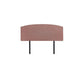 Linen Fabric Queen Bed Curved Headboard Bedhead - Pearl Copper Brown