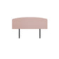 Linen Fabric King Bed Curved Headboard Bedhead - Pale Pink