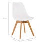 Cherry White Iconic Mid-Century Design Dining Chair Set of 2