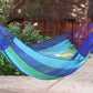 Mayan Legacy Single Size Cotton Mexican Hammock in Oceanica Colour