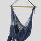 Deluxe Extra Large Mexican Hammock Chair in Outdoor Cotton Colour Blue