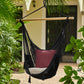 Mayan Legacy Extra Large Outdoor Cotton Mexican Hammock Chair in Black Colour
