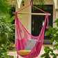 Mayan Legacy Extra Large Outdoor Cotton Mexican Hammock Chair in Mexican Pink Colour