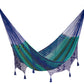 Mayan Legacy King Size Deluxe Outdoor Cotton Mexican Hammock in Caribe Colour