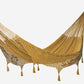 Mayan Legacy King Size Deluxe Outdoor Cotton Mexican Hammock in Mustard Colour