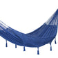 Mayan Legacy Queen Size Deluxe Outdoor Cotton Mexican Hammock in Blue Colour