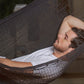 Mayan Legacy King Size Outdoor Cotton Mexican Hammock in Black Colour
