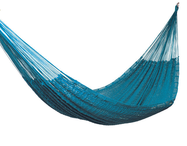 Mayan Legacy King Size Outdoor Cotton Mexican Hammock in Bondi  Colour