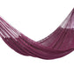 Mayan Legacy King Size Outdoor Cotton Mexican Hammock in Maroon Colour
