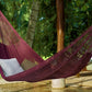 Mayan Legacy King Size Outdoor Cotton Mexican Hammock in Maroon Colour