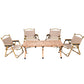 Gardeon Outdoor Furniture Picnic Table and Chairs Wooden Egg Roll Camping Desk