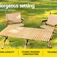 Gardeon Outdoor Furniture Wooden Egg Roll Picnic Table Camping Desk 120CM
