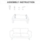 2 Seater Sofa Brown Fabric Lounge Set for Living Room Couch with Solid Wooden Frame
