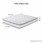 King Single Size Mattress in 6 turn Pocket Coil Spring and Foam Best value